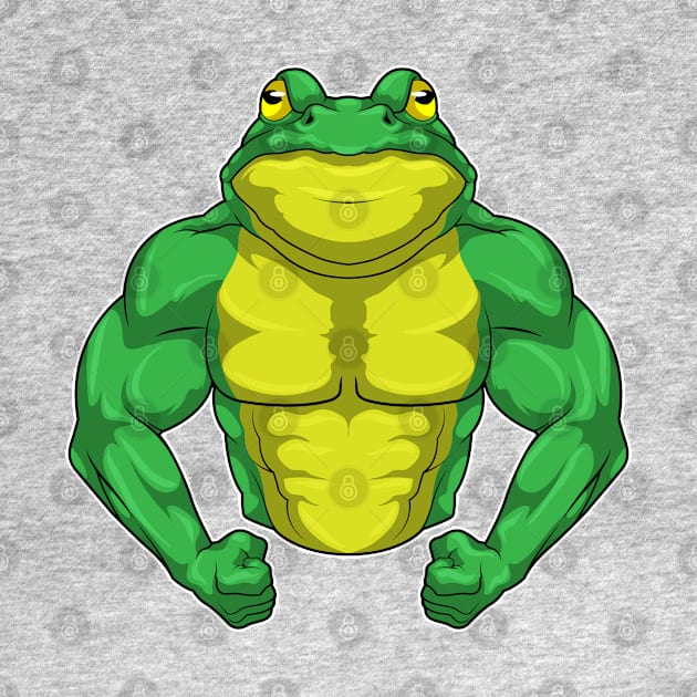 Toad as Bodybuilder with big Muscles by Markus Schnabel